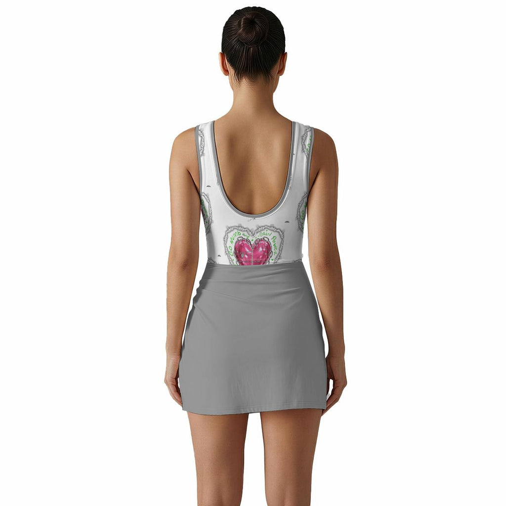 Women's Sleeveless Bodysuit Dress