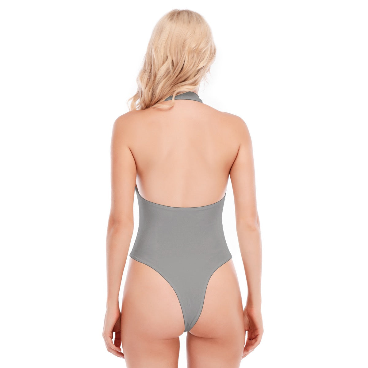 Women's Backless V-neck Skinny Bodysuit