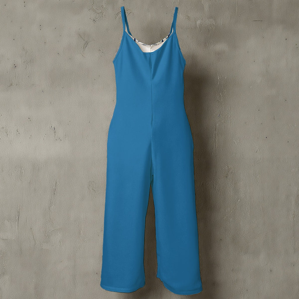 Women’s Floral Spaghetti Strap Wide-Leg Jumpsuit