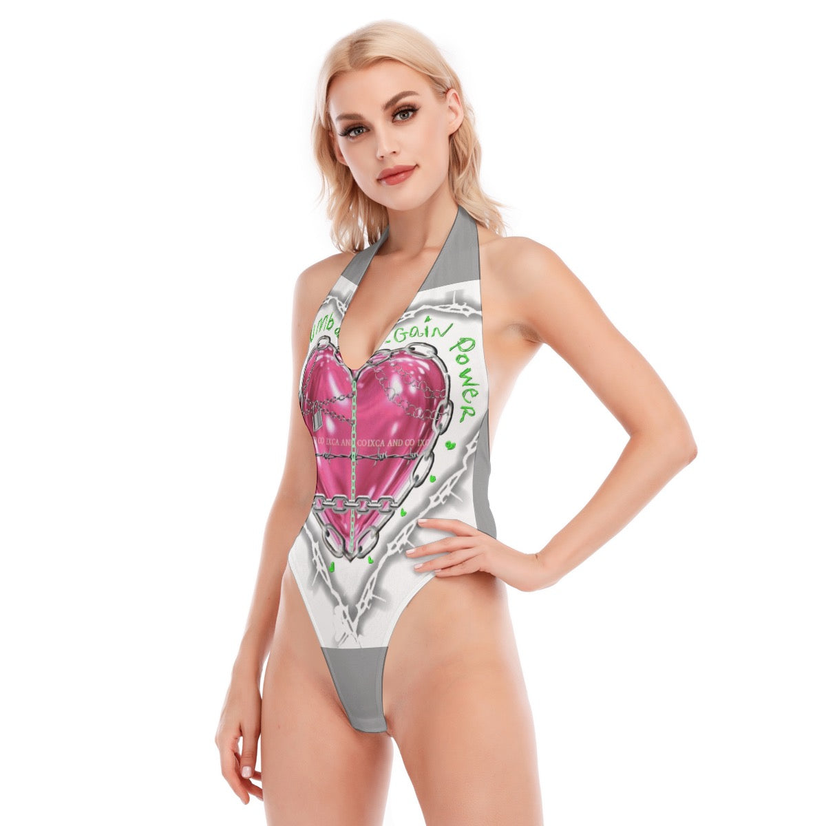 Women's Backless V-neck Skinny Bodysuit