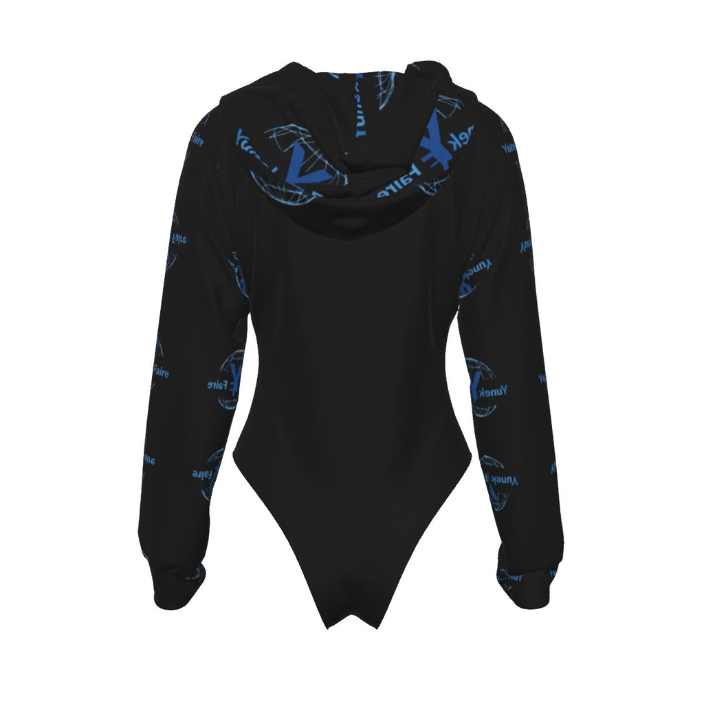 Women's Raglan Sleeve Hooded Bodysuit
