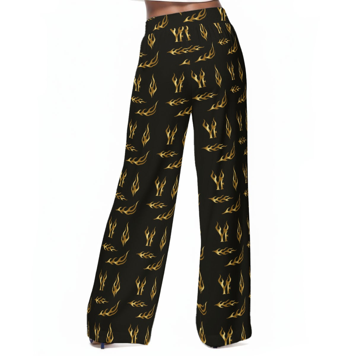 YF FLAME Women's Casual Wide-Leg Pants|100% Rayon
